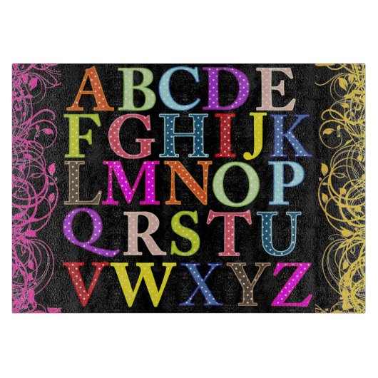 Alphabet Cutting Board Schneidebrett (Vorderseite)