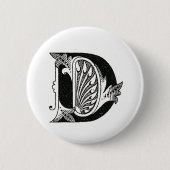 Alphabet d, Buchstabe d, Monogramm d, Buchstabe d Button (Vorderseite)