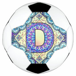 Alphabet D mandala Fußball