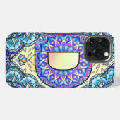 Alphabet D Mandala iPhone Hülle (Rückseite (Horizontal))