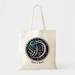 Alphabet D Monogram Handwriting Tragetasche