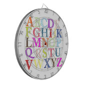 Alphabet Dartscheibe (Vorderseite Links)
