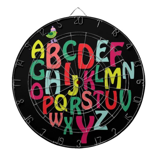 Alphabet Dartscheibe (vorne)
