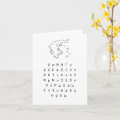 Alphabet der griechischen Buchstaben Karte (Gelbe Blume)