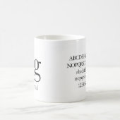 Alphabet der Typografie-Tasse - Garamond Kaffeetasse (Mittel)
