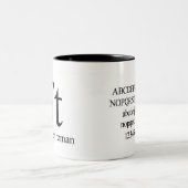 Alphabet der Typografie-Tasse - Times New Roman Zweifarbige Tasse (Mittel)