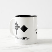 Alphabet der Typografie-Tasse - Wingdings Zweifarbige Tasse (Vorderseite Links)