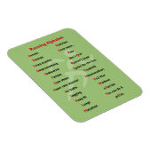 Alphabet des "Runners Green Sport" Magnet (Rechte Seite)