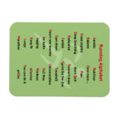 Alphabet des "Runners Green Sport" Magnet (Horizontal)