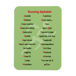 Alphabet des "Runners Green Sport" Magnet