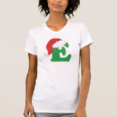 Alphabet des Weihnachtsbuchstabe-E T-Shirt (Vorderseite)