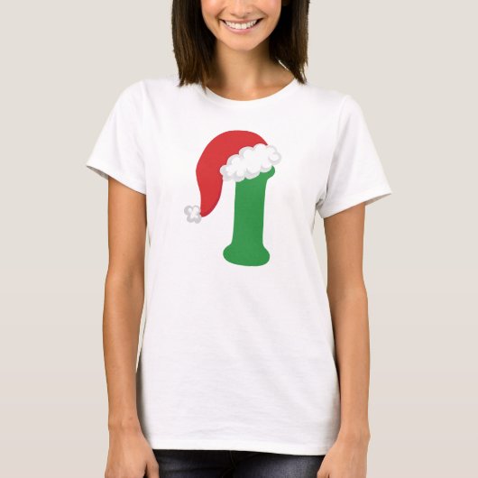 Alphabet des Weihnachtsbuchstabe-I T-Shirt (Vorderseite)