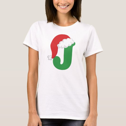 Alphabet des Weihnachtsbuchstabe-J T-Shirt (Vorderseite)
