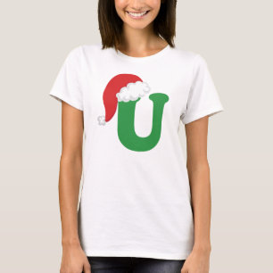 Alphabet des Weihnachtsbuchstabe-U T-Shirt