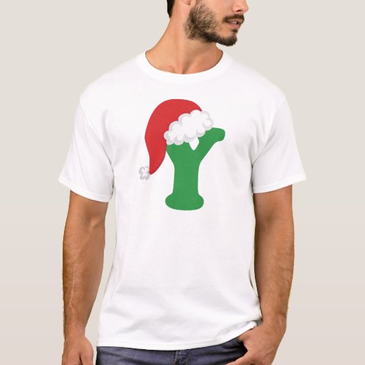 Alphabet des Weihnachtsbuchstabe-Y T-Shirt (Vorderseite)