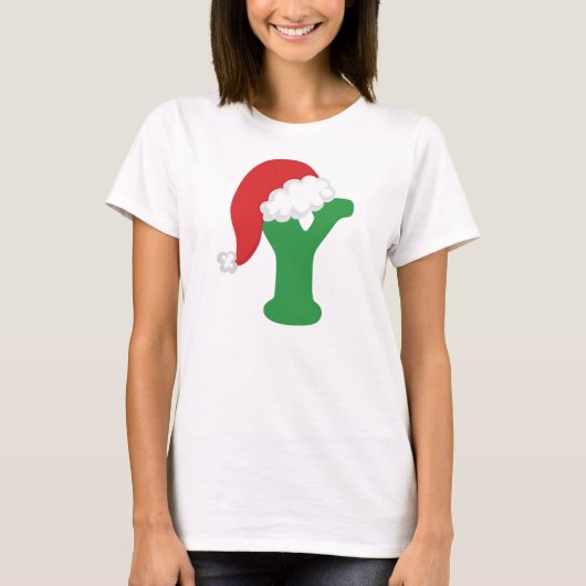 Alphabet des Weihnachtsbuchstabe-Y T-Shirt (Vorderseite)