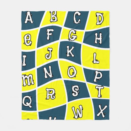 Alphabet-Design für Kinder-abcd-Design Fleecedecke (Vorderseite)
