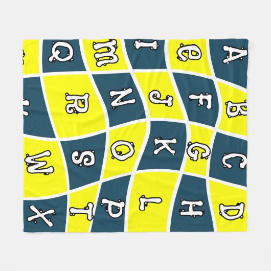 Alphabet-Design für Kinder-abcd-Design Fleecedecke (Vorderseite (Horizontal))