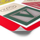 Alphabet Diagramm Extra große farbige Blöcke Poster (Ecke)