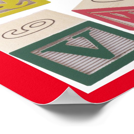 Alphabet Diagramm Extra große farbige Blöcke Poster (Ecke)