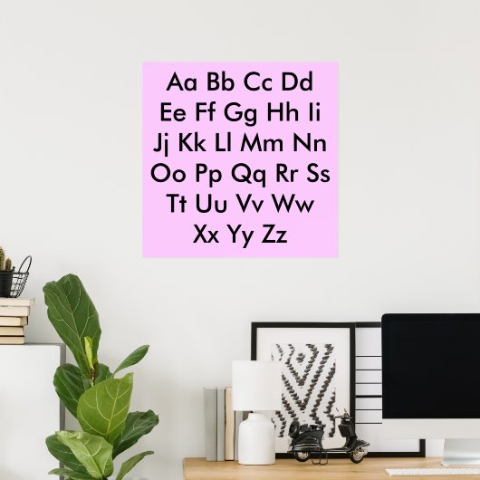 Alphabet Diagramm Pale Pink Poster (Heimbüro)