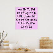Alphabet Diagramm Pale Pink Poster (Küche)