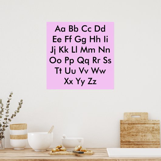 Alphabet Diagramm Pale Pink Poster (Küche)