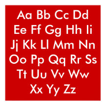Alphabet-Diagramm Rot und Weiß