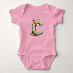 🦖💗 Alphabet Dino „C“ Baby-Body 👶✨ Baby Strampler
