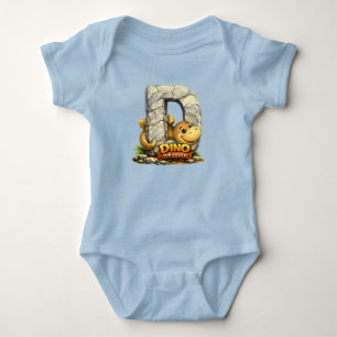 🦕💙 Alphabet-Dino „D“ Baby-Body 👶✨ Baby Strampler