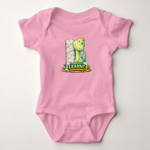 🦕💖 Alphabet Dino “L” Baby Body 👶✨ Strampler