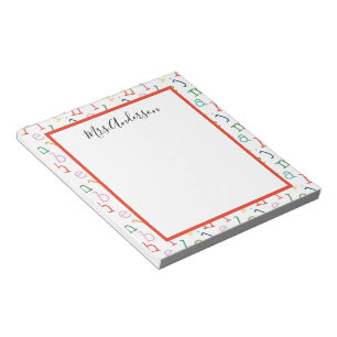 Alphabet-Druck Vorschullehrer  Notizblock