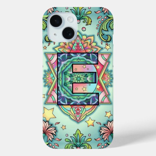 Alphabet E mandala Case-Mate iPhone Hülle (Rückseite)
