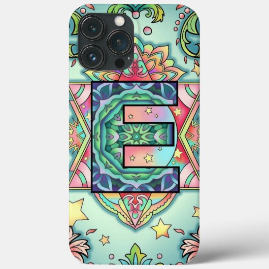 Alphabet E mandala Case-Mate iPhone Hülle (Rückseite)