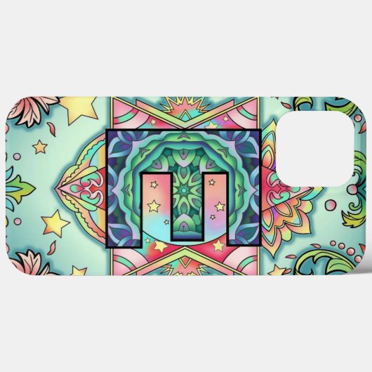 Alphabet E mandala Case-Mate iPhone Hülle (Rückseite (Horizontal))