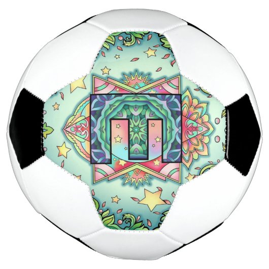 Alphabet E mandala Fußball (Gedreht)