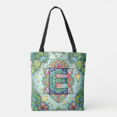 Alphabet E mandala Tasche (Rückseite)