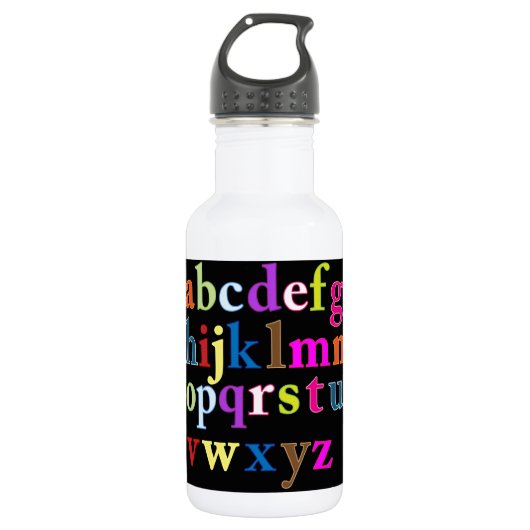 Alphabet Edelstahlflasche (Vorderseite)