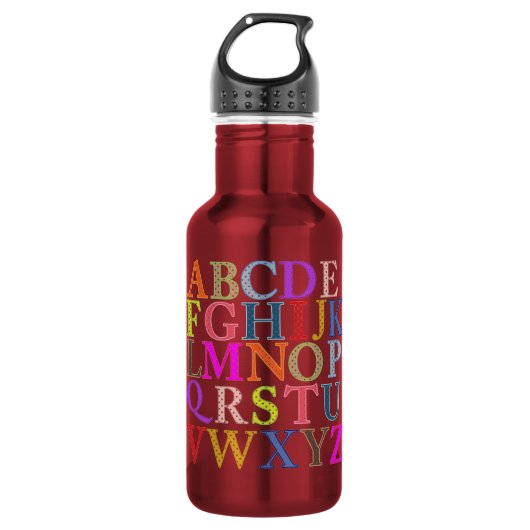 Alphabet Edelstahlflasche (Vorderseite)