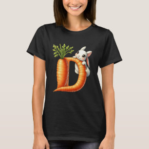 Alphabet-Eier Ostern ABCs Karotte Buchstabe D für T-Shirt