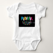 Alphabet einzigartiges Design Baby Jersey Bodysuit Baby Strampler (Vorderseite)