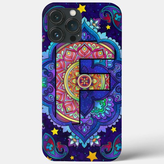 Alphabet F mandala Case-Mate iPhone Hülle (Rückseite)