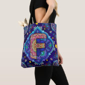 Alphabet F mandala Tasche (Von Nahem)