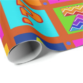 Alphabet farbiges Geschenkpapier - Red Blue (Rolleneckpunkt)