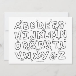 Alphabet-Farbkarte Ankündigung