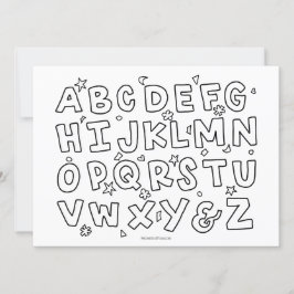 Alphabet-Farbkarte Ankündigung