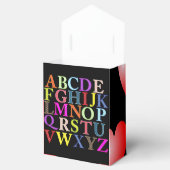 Alphabet Favor Box Geschenkschachtel (Geöffnet)