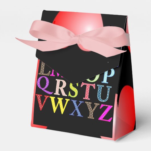 Alphabet Favor Box Geschenkschachtel (Vorderseite)