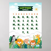 Alphabet Featuring Cute Animals Poster (Vorne)
