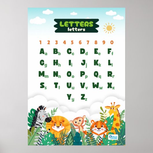 Alphabet Featuring Cute Animals Poster (Vorne)